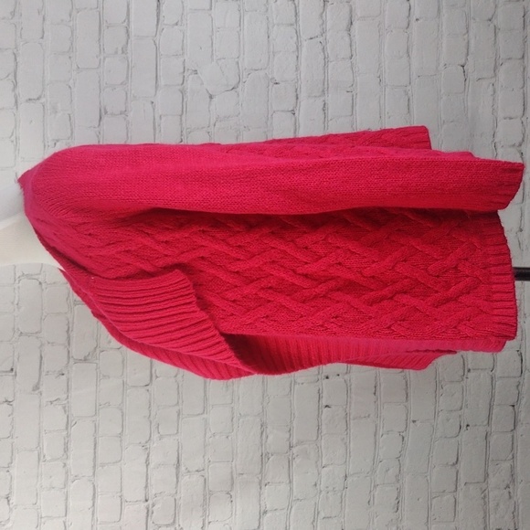 Gap Sweater Cardigan S Open Front Cable Knit Pink - Picture 3 of 11
